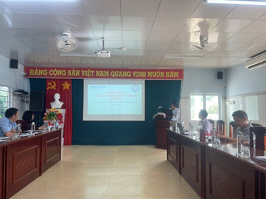 Đại diện Bộ môn Điều dưỡng báo cáo chuẩn đầu ra ngành Điều dưỡng